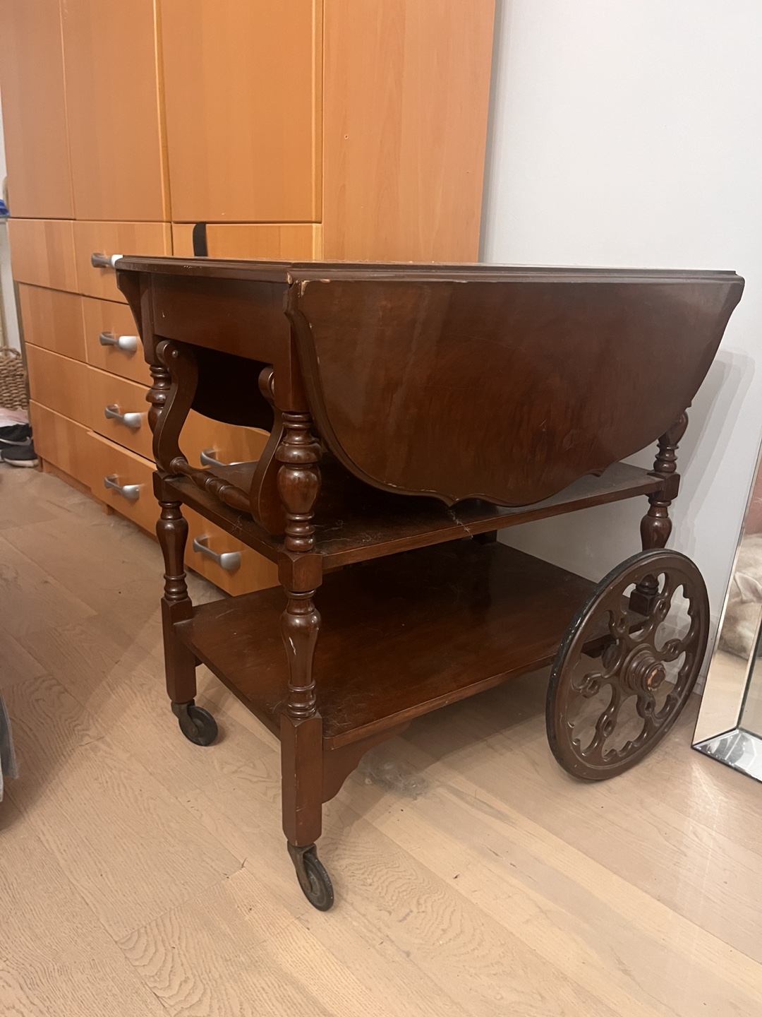 Vintage drop leaf tea table