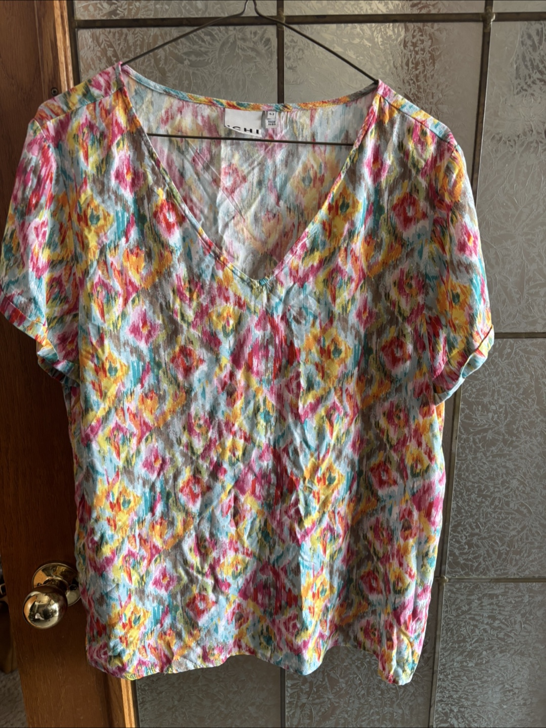 ICHI colourful patterned blouse - photo 2
