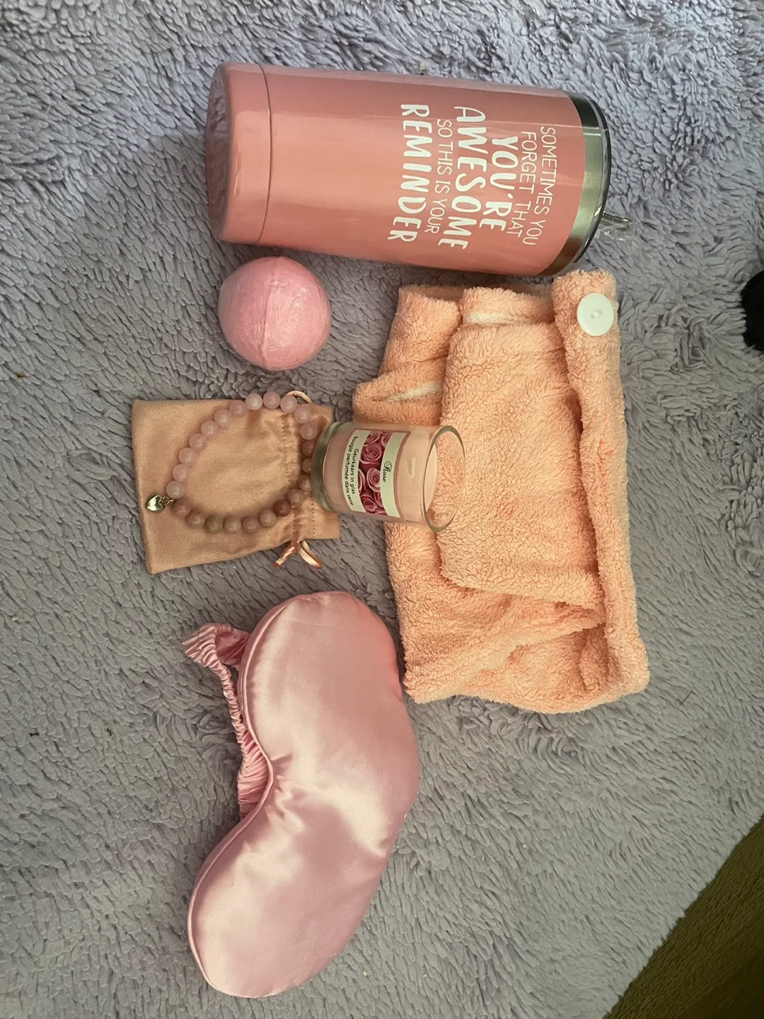 Pink Spa Gift Set: Tumbler, Candle, & More! thumbnail