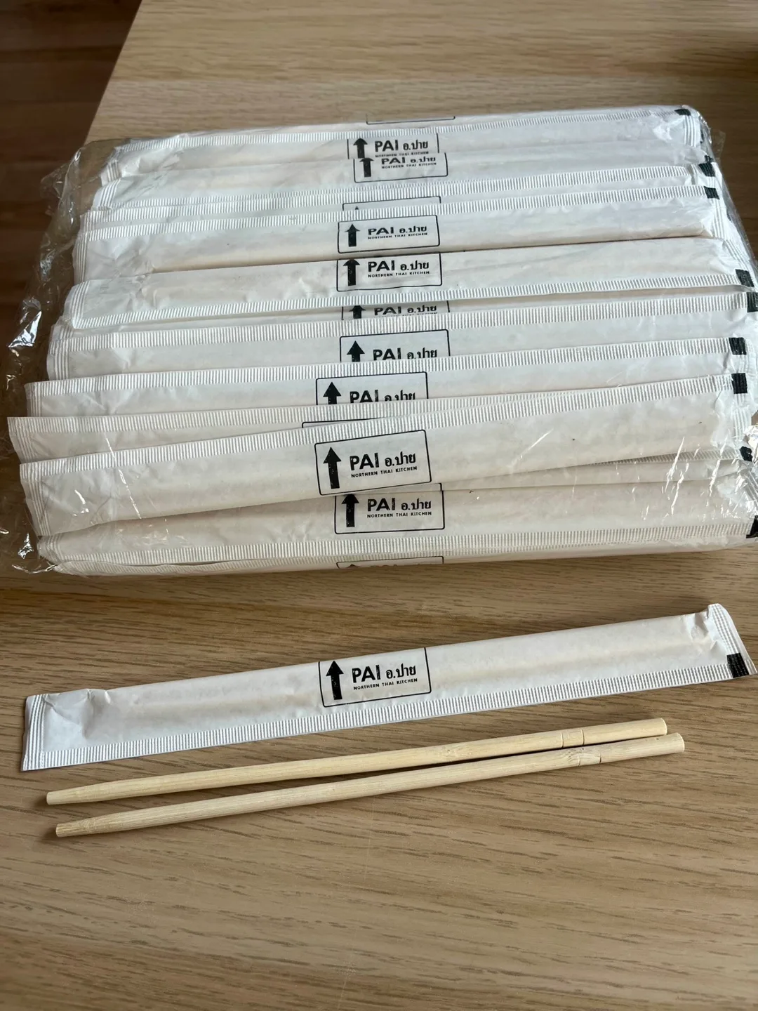 Bamboo Chopsticks 100 Pairs of  Northern Thai Kitchen Chopsticks image indicator(2)