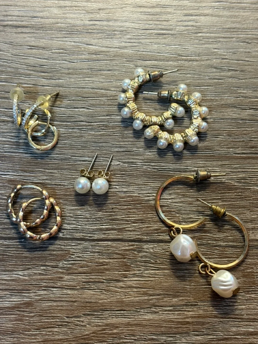 Assorted Gold Tone Earrings thumbnail