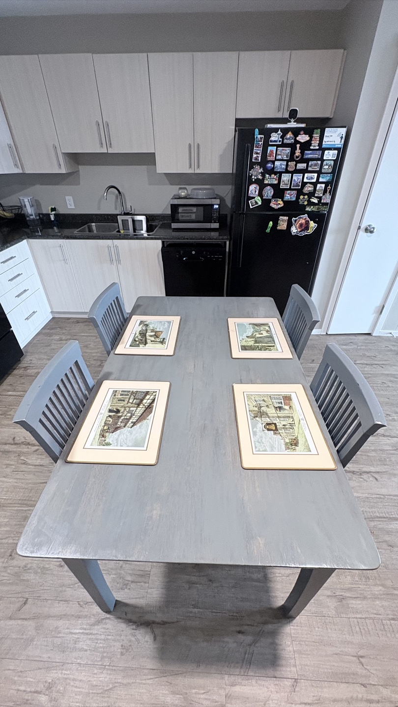 Grey Dining Table with Four Chairs - photo 2