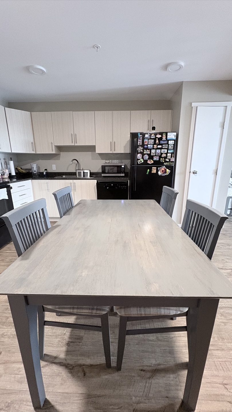 Grey Dining Table with Four Chairs