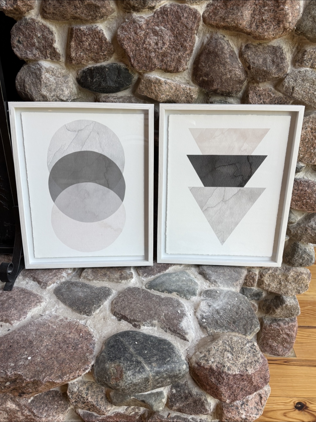 Framed Geometric Wall Art - Set of 2