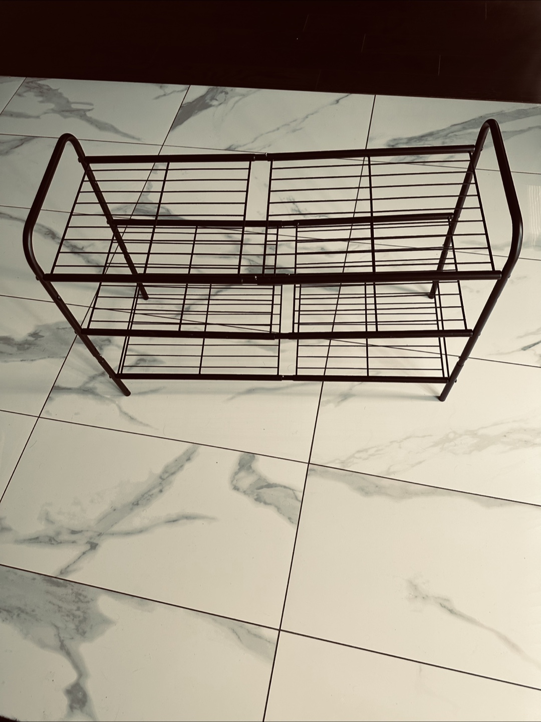 Metal Shoe Rack - Brown