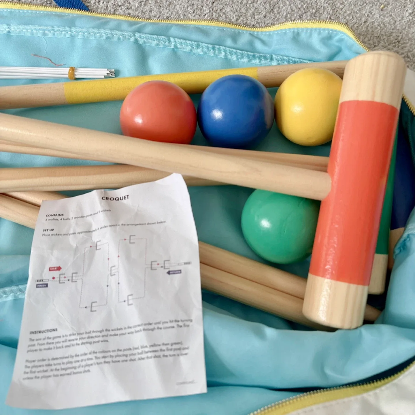 Brand New Indigo Croquet Set with Carrying Bag image indicator(5)
