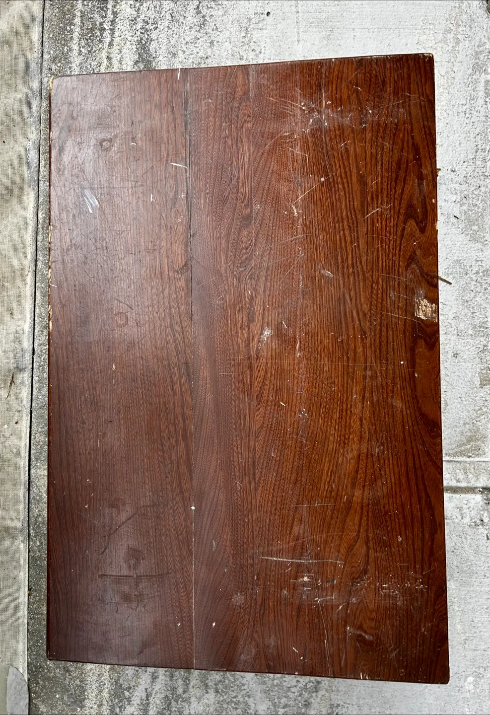 Brown wooden side table image indicator(3)