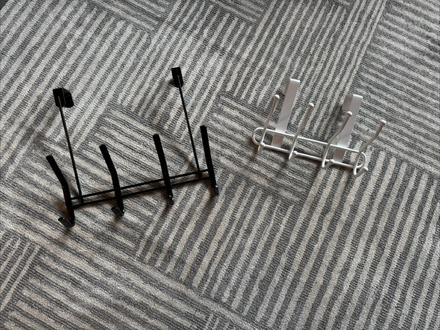 Over-the-Door Hook Racks - Black / White