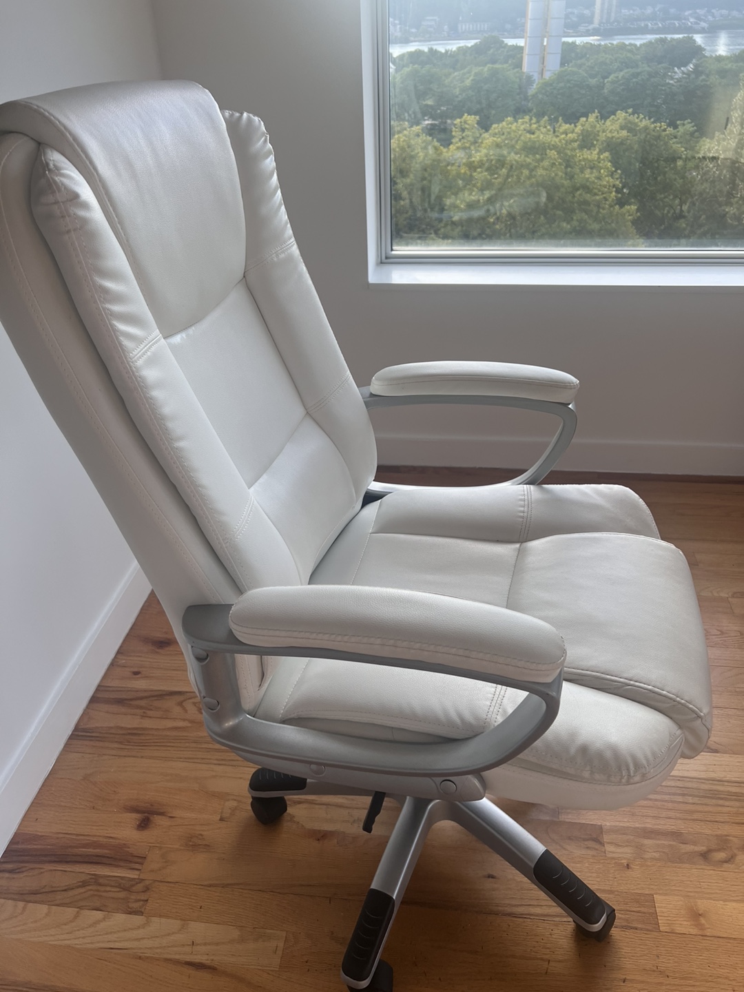 White Leather Office Chair