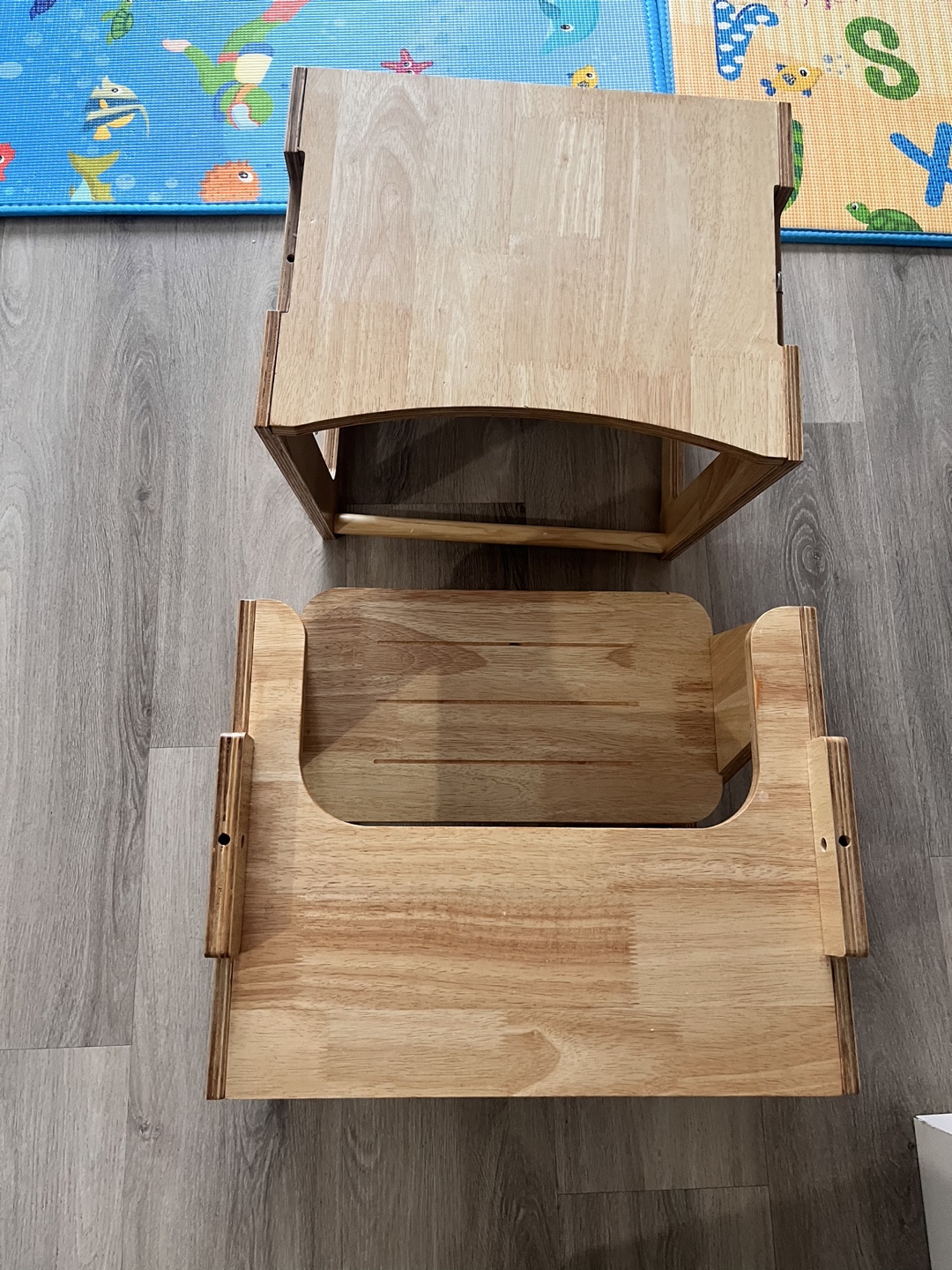Kids toddler step stool/desk and chair with white board - photo 2