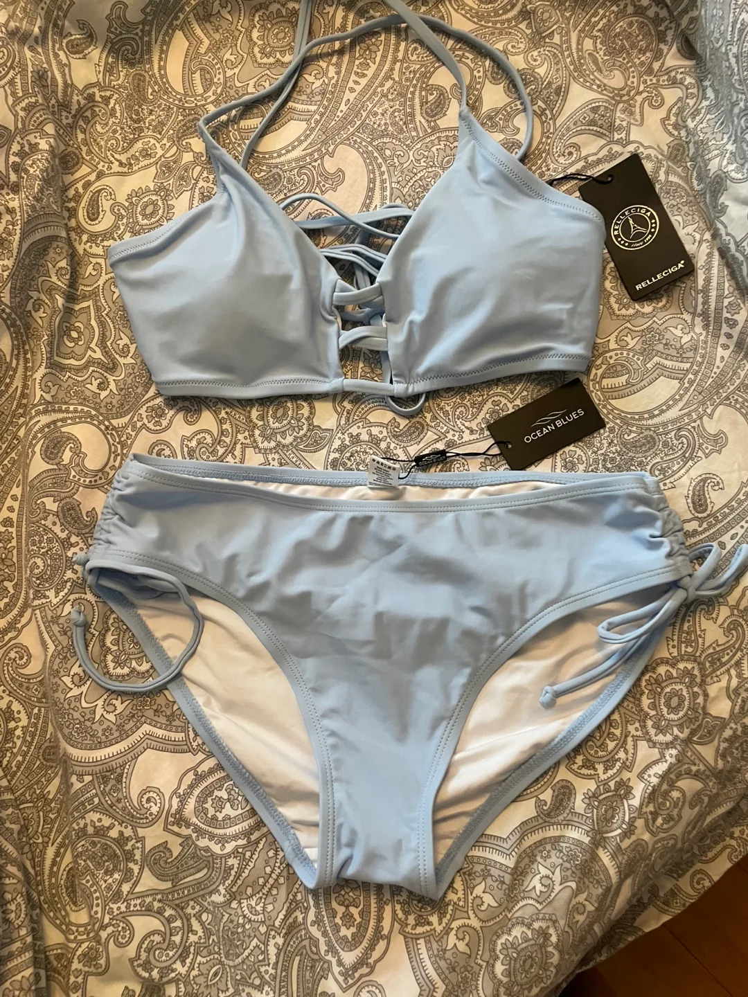 New Relleciga & Ocean Blues Blue Bikini Set thumbnail