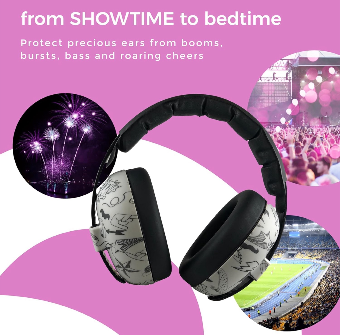 Banz Infant Ear Defenders - Graffiti Doodle - photo 5