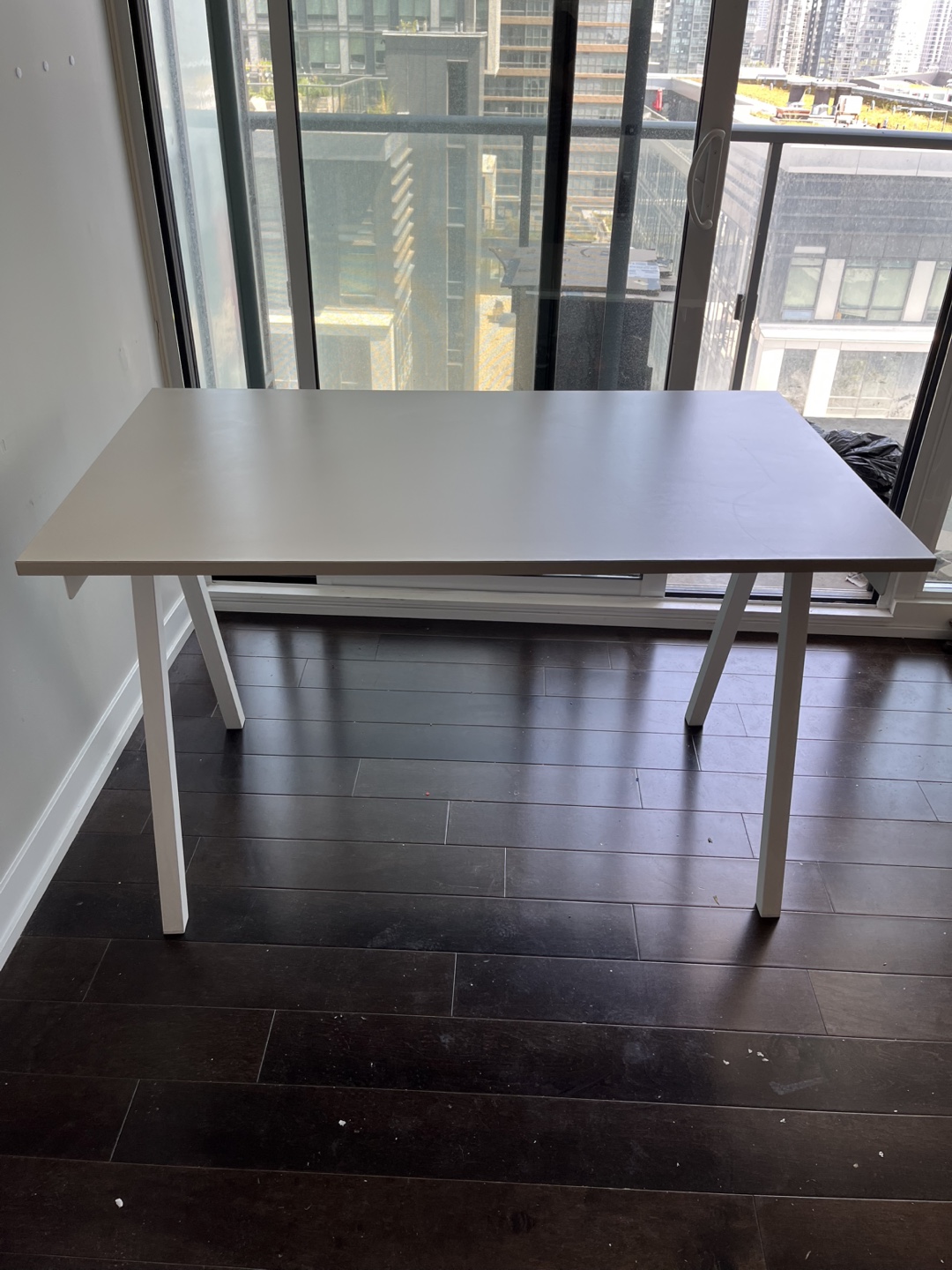 White Desk with A-Frame Legs IKEA - photo 4