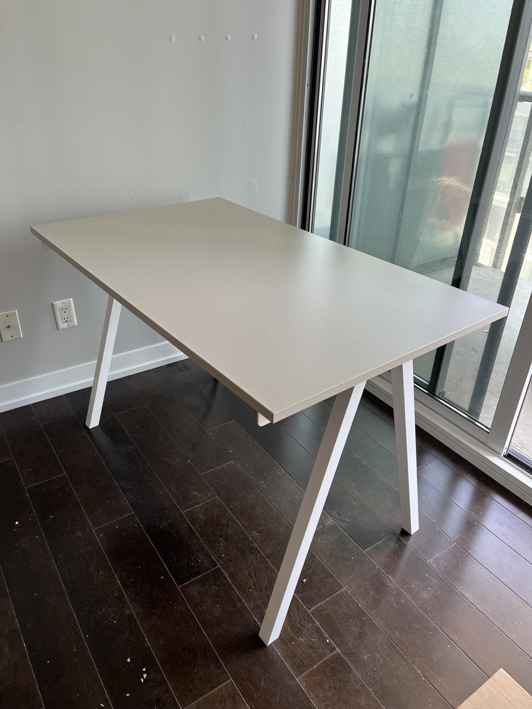 White Desk with A-Frame Legs IKEA
