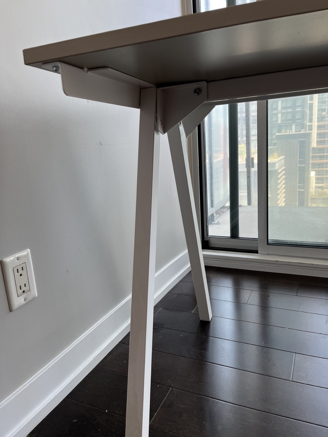 White Desk with A-Frame Legs IKEA - photo 5