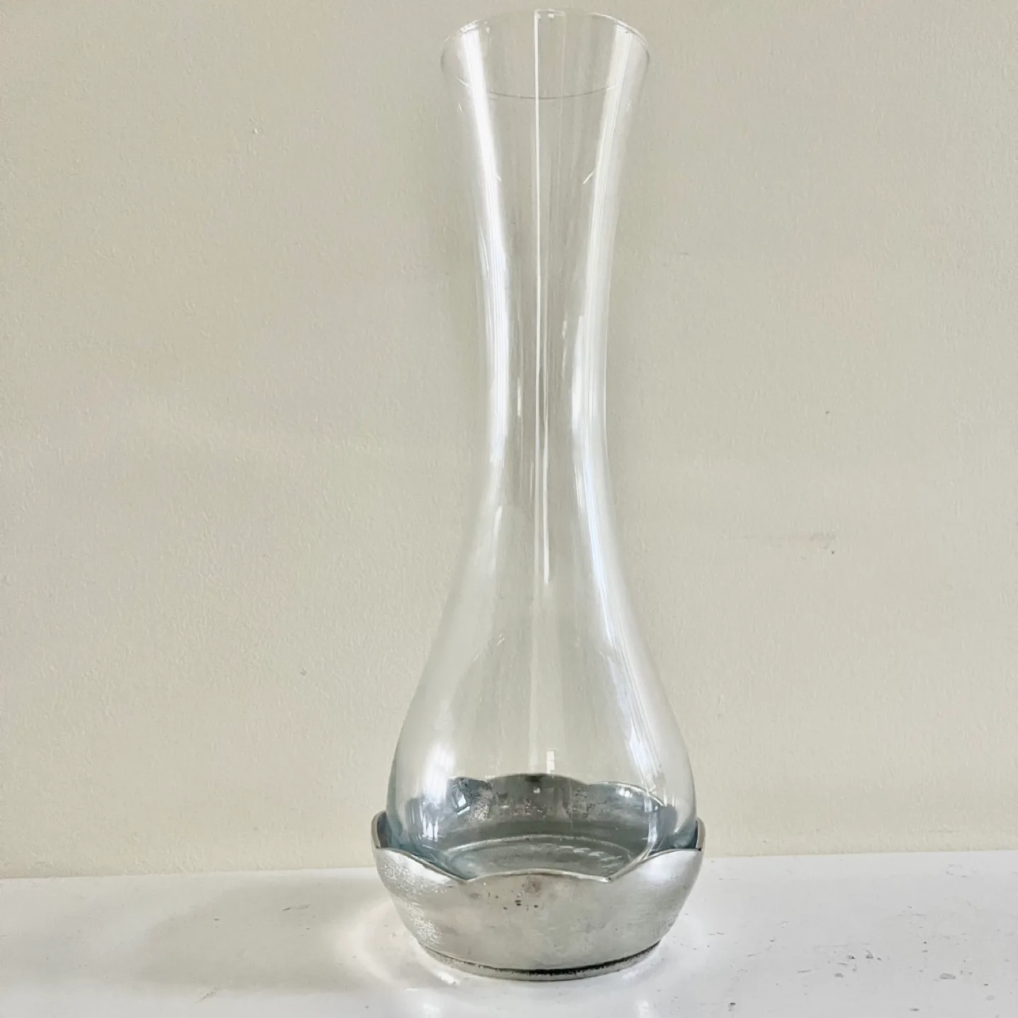 Brescia Peltro Crystal & Pewter Vase thumbnail