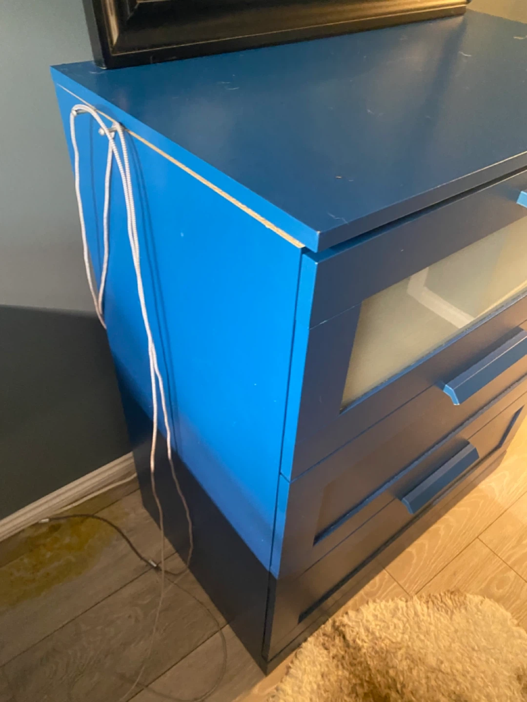 Blue 3-Drawer Dresser - photo 5