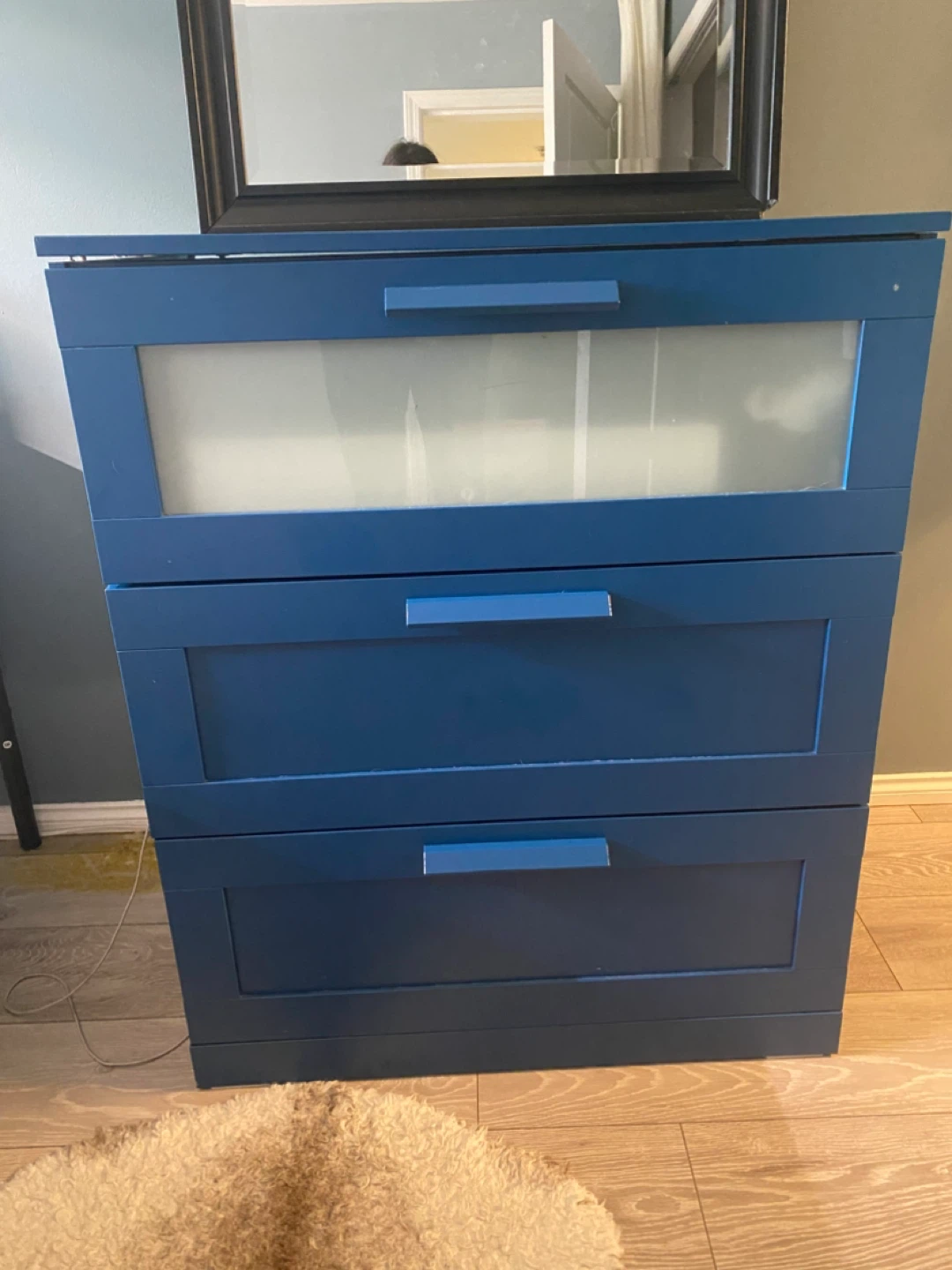 Blue 3-Drawer Dresser