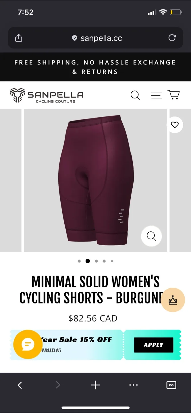 Sanpella Cycling Jersey & Shorts Burgundy/Plum image indicator(5)