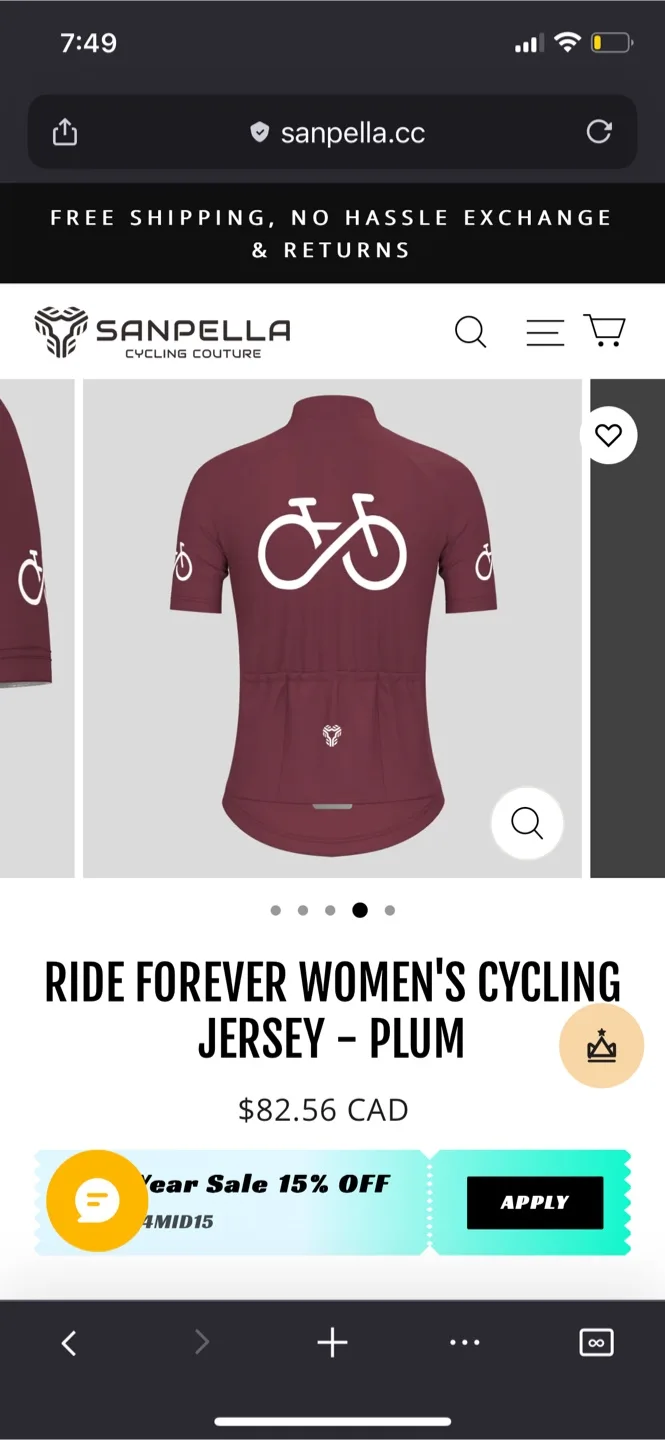 Sanpella Cycling Jersey & Shorts Burgundy/Plum image indicator(3)
