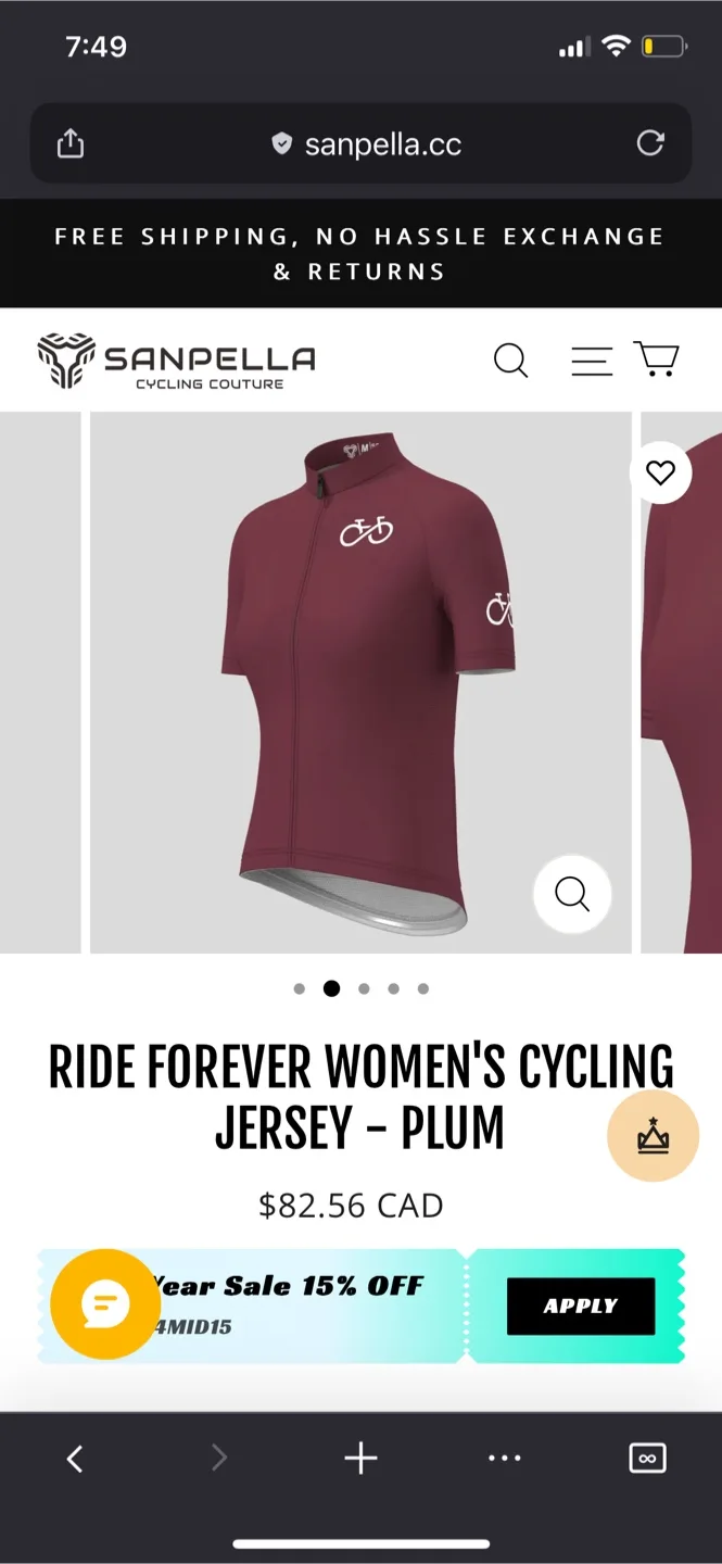 Sanpella Cycling Jersey & Shorts Burgundy/Plum image indicator(2)