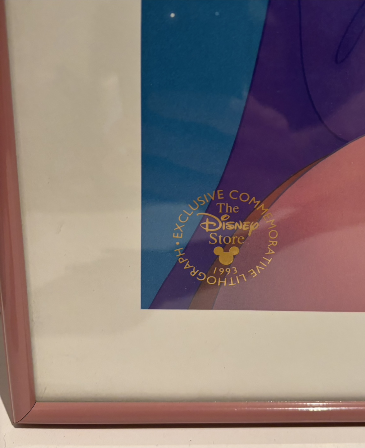 Vintage 90s Disney Aladdin Exclusive Lithograph 1993 - photo 2