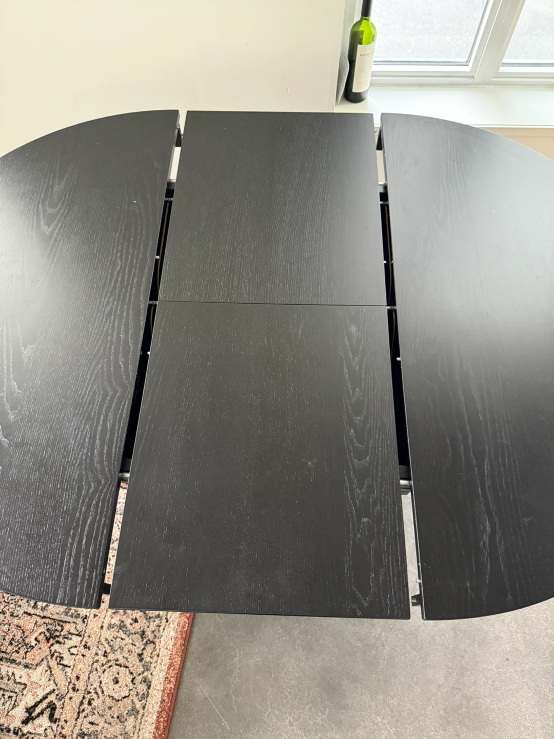 Black Extendable Round Dining Table - photo 5