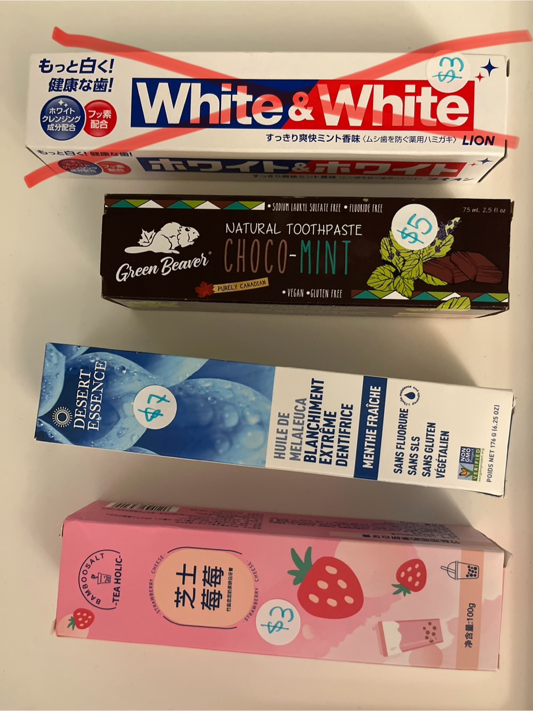Assorted Toothpaste Lot