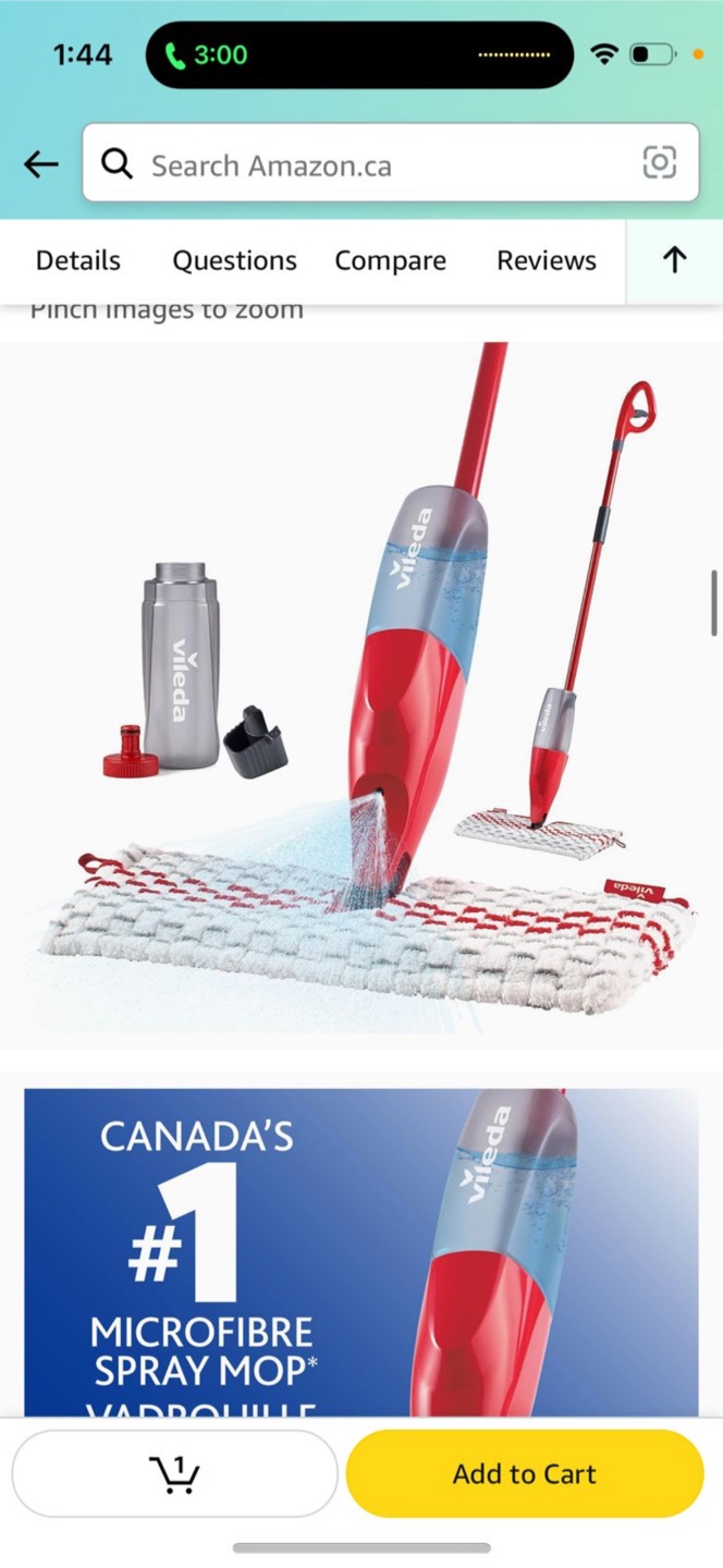 Vileda Microfibre Spray Mop
