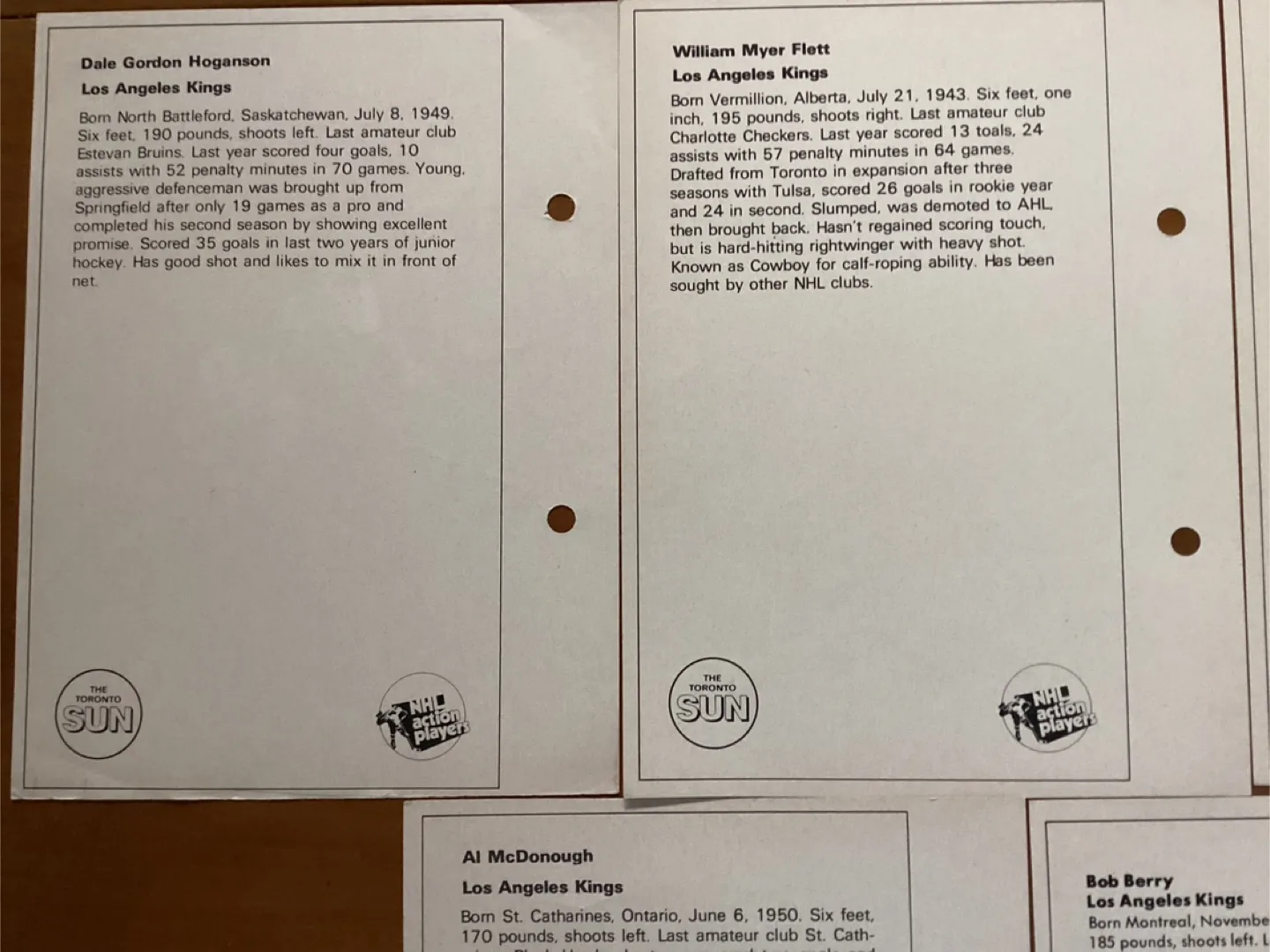 7  1971-72 Toronto Sun NHL Action Players Los Angeles Kings ! image indicator(8)