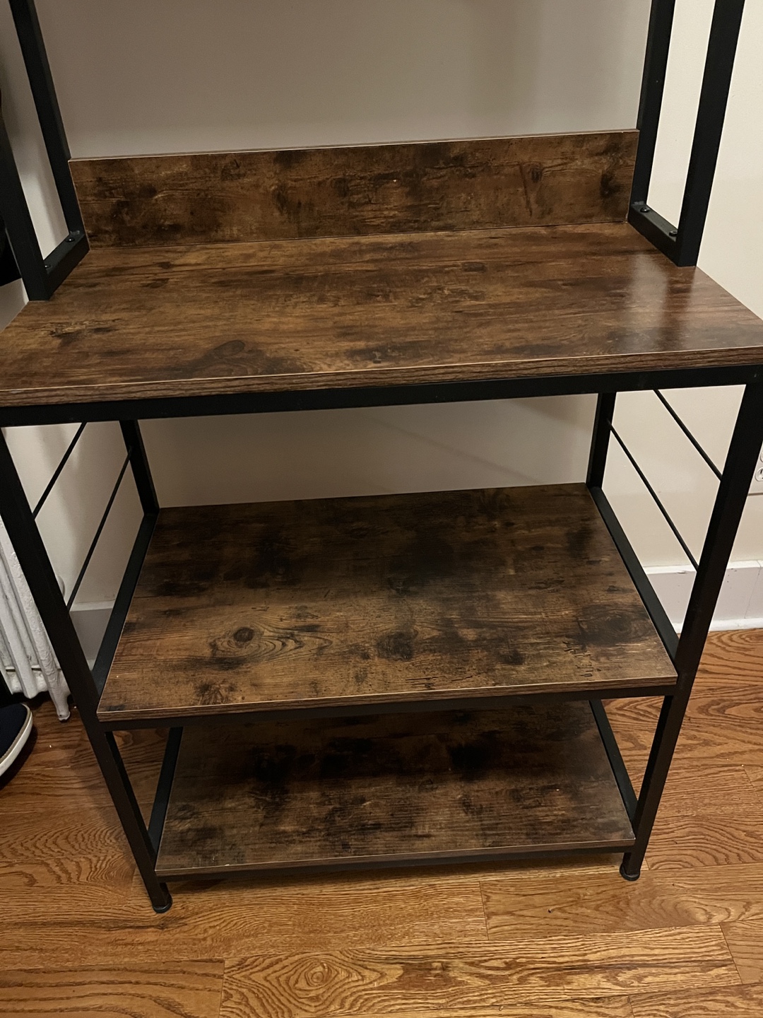Rustic Brown & Black Microwave Stand - photo 5