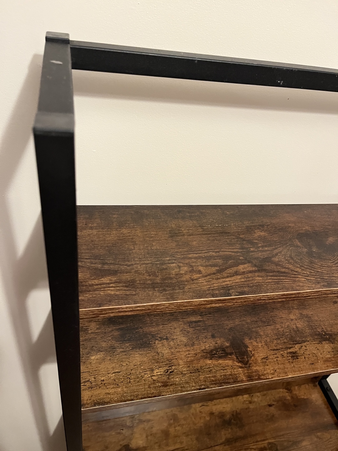 Rustic Brown & Black Microwave Stand - photo 3