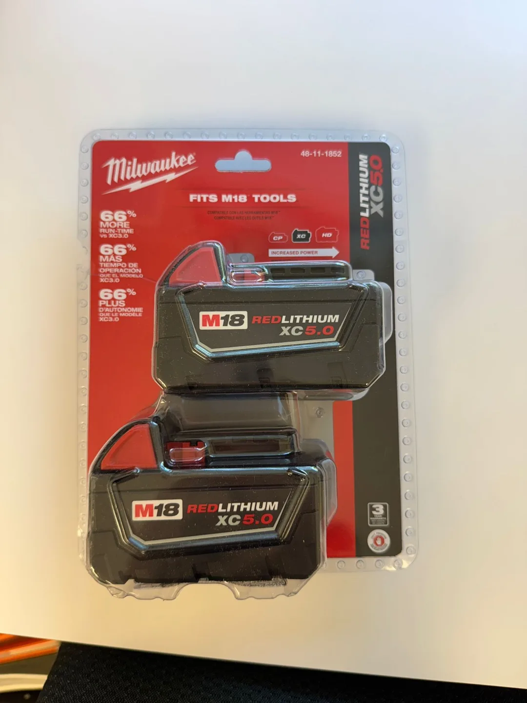 New Milwaukee M18 REDLITHIUM XC5.0 Battery thumbnail