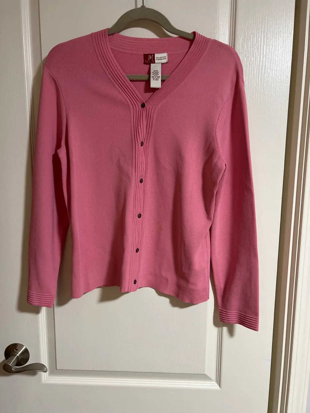 JM Collection Petite Pink Cardigan - Size M