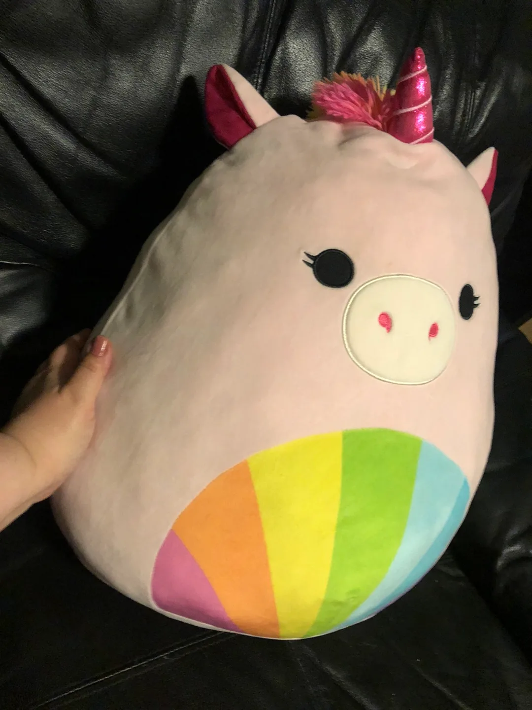 Gigantic Squishmallow Unicorn Rainbow Plush - Soft & Cuddly! image indicator(4)