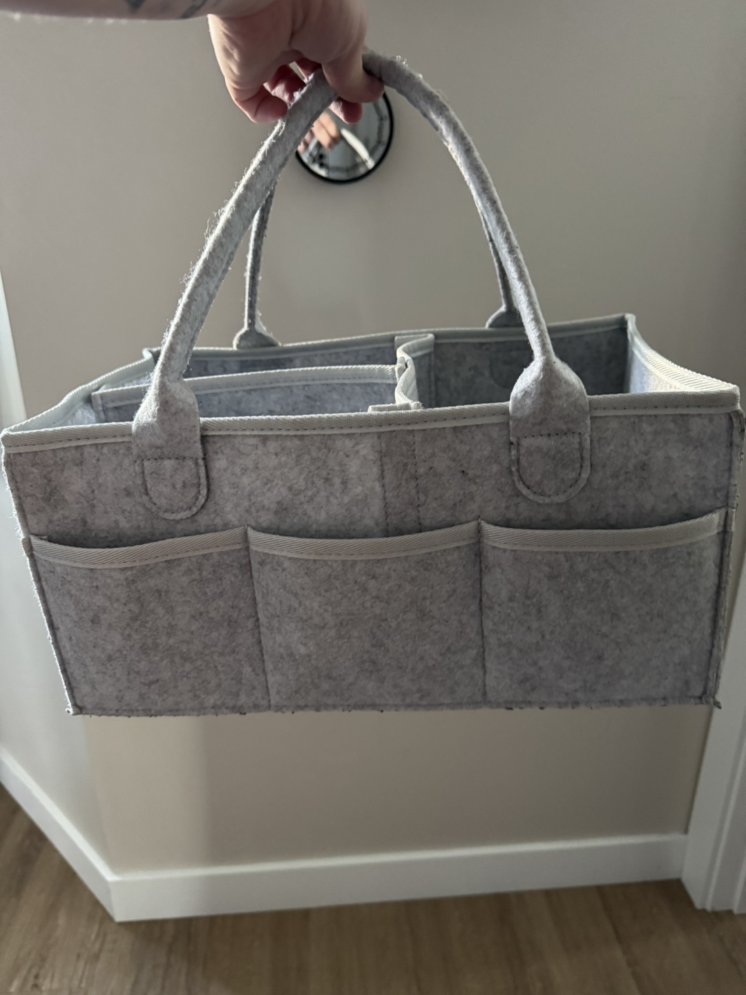 Futskis Baby Diaper Caddy Organizer - Grey Felt - photo 4