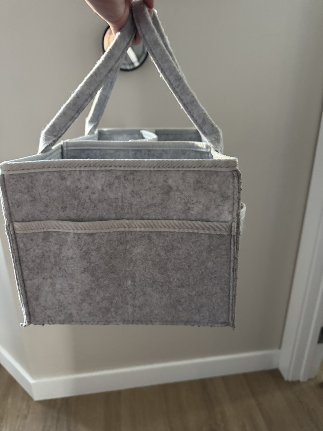 Futskis Baby Diaper Caddy Organizer - Grey Felt - photo 5