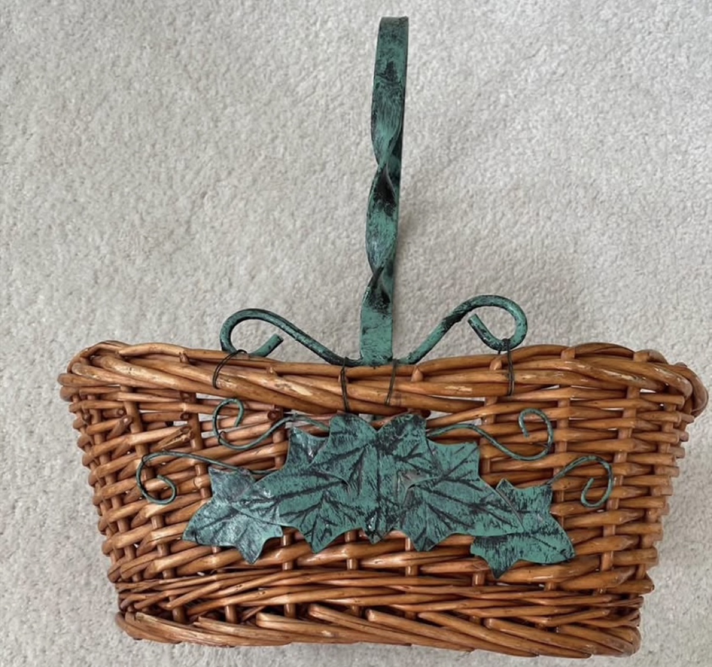 Wicker Basket with Metal Handle - photo 2