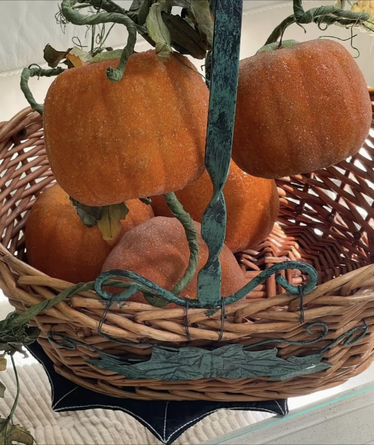 Wicker Basket with Metal Handle - photo 4