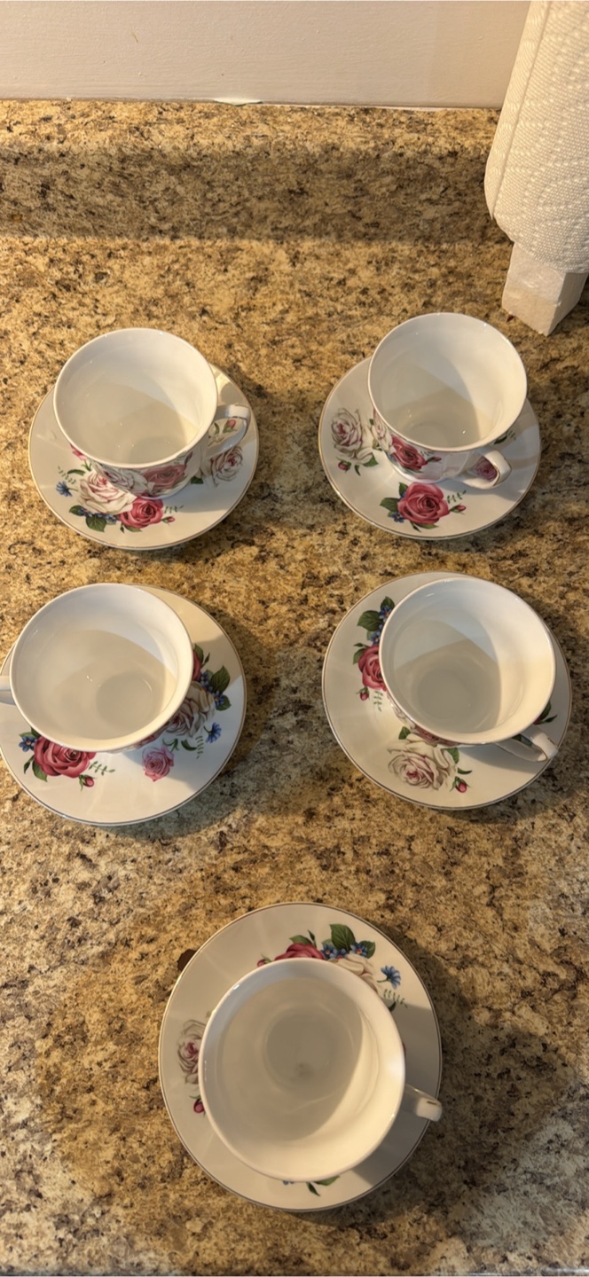Vintage RK China 10-Piece Tea Set – Pink Roses & Gold Trim