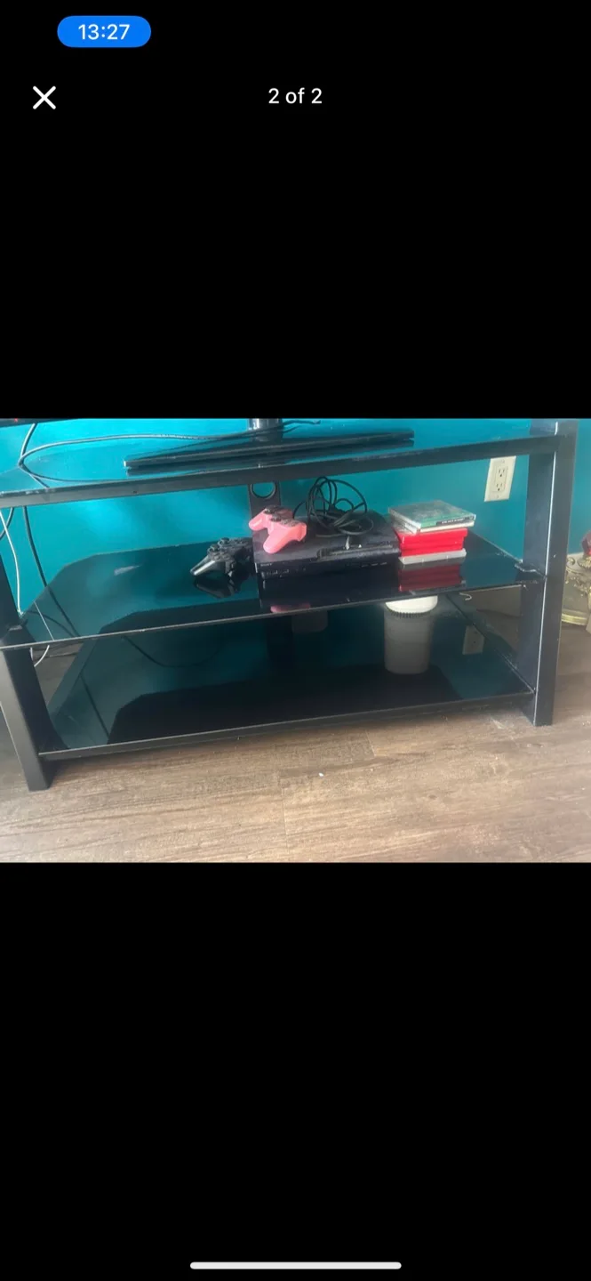Black Glass TV Stand thumbnail