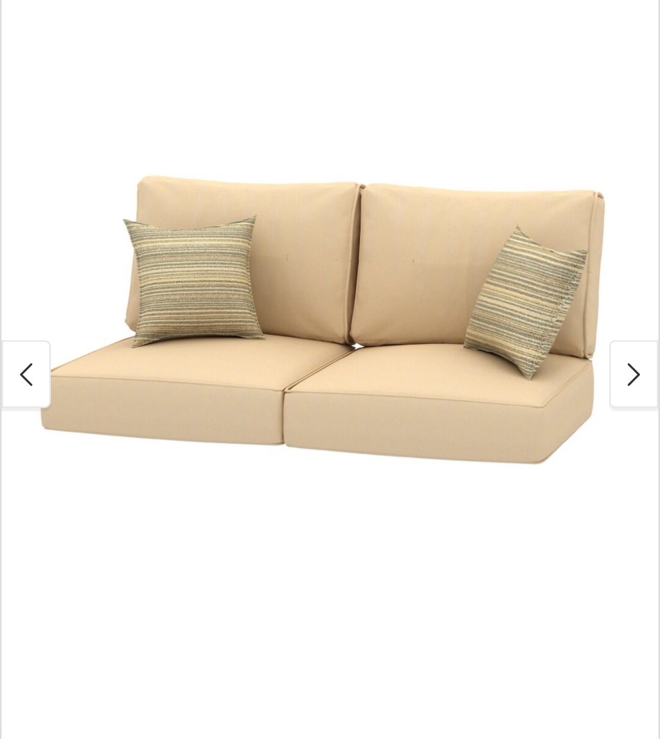 Outdoor Patio Chair Cushions - Beige - photo 2