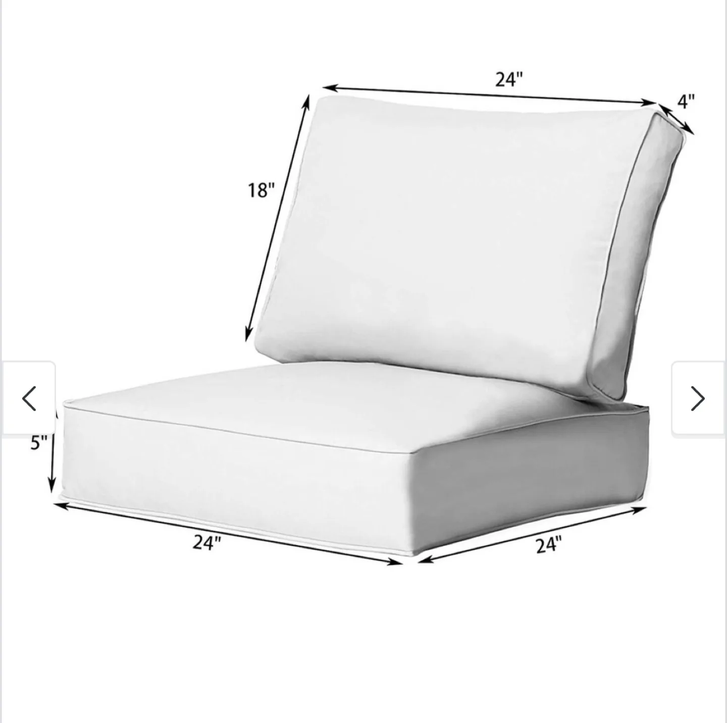 Outdoor Patio Chair Cushions - Beige image indicator(3)