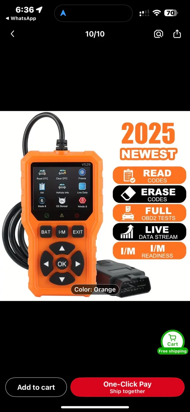 V529 OBD2 Scanner Tool - Upgraded Version thumbnail