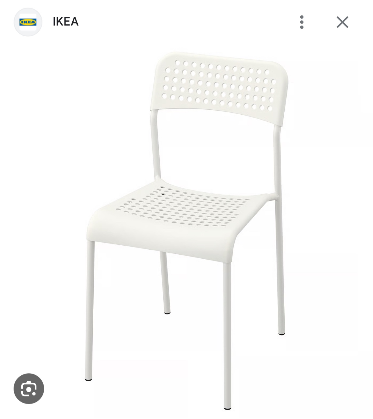 IKEA White Plastic Chair