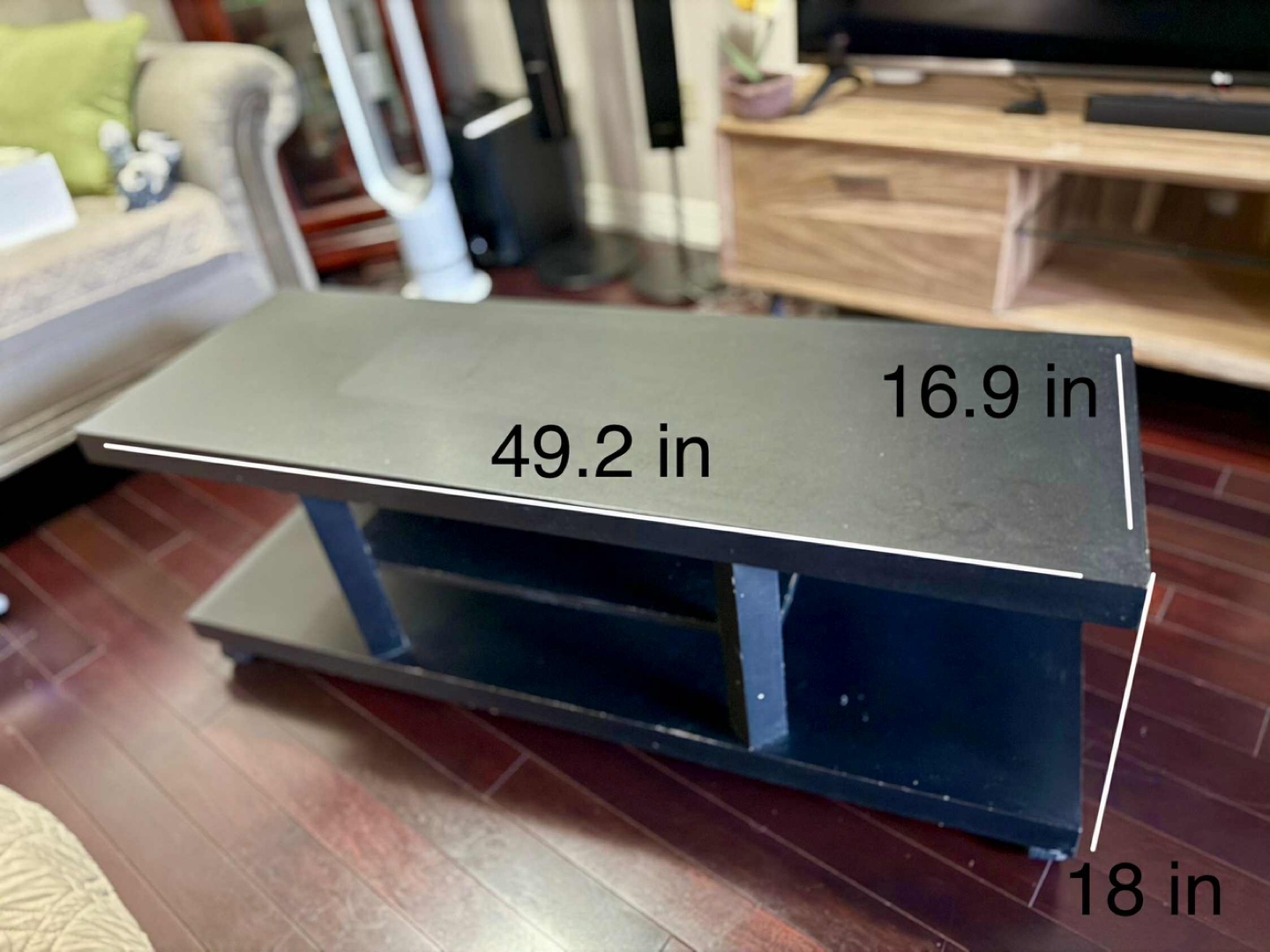 Black TV rack