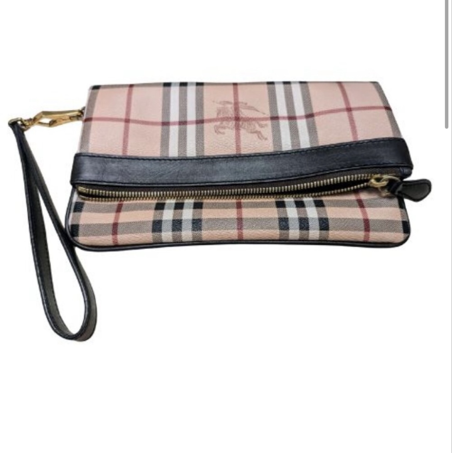 Authentic Burberry Haymarket Check Folding Wristlet