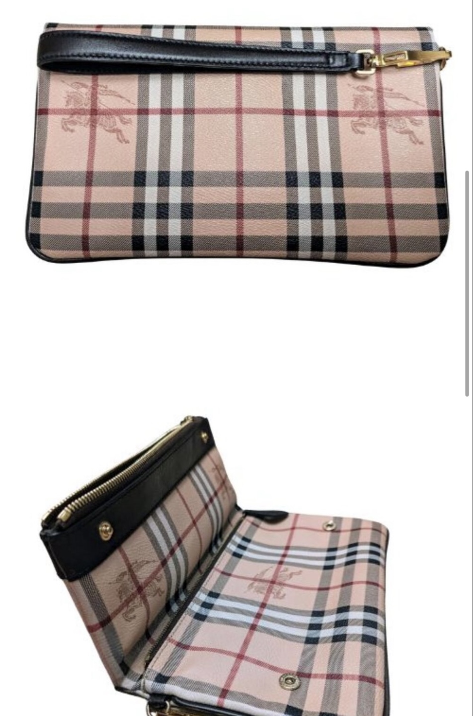 Authentic Burberry Haymarket Check Folding Wristlet - photo 3