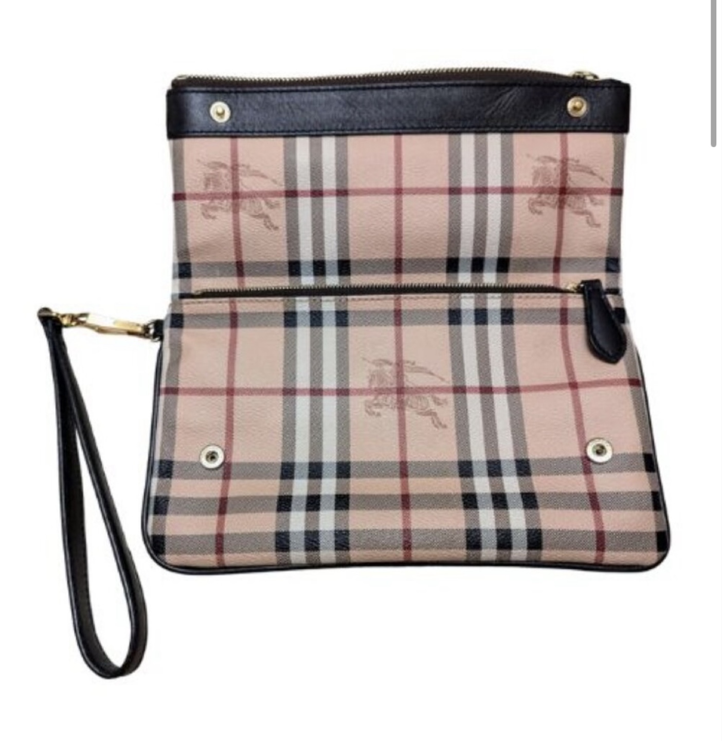 Authentic Burberry Haymarket Check Folding Wristlet - photo 2