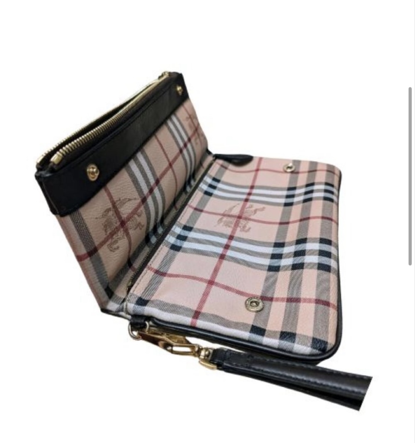 Authentic Burberry Haymarket Check Folding Wristlet - photo 4
